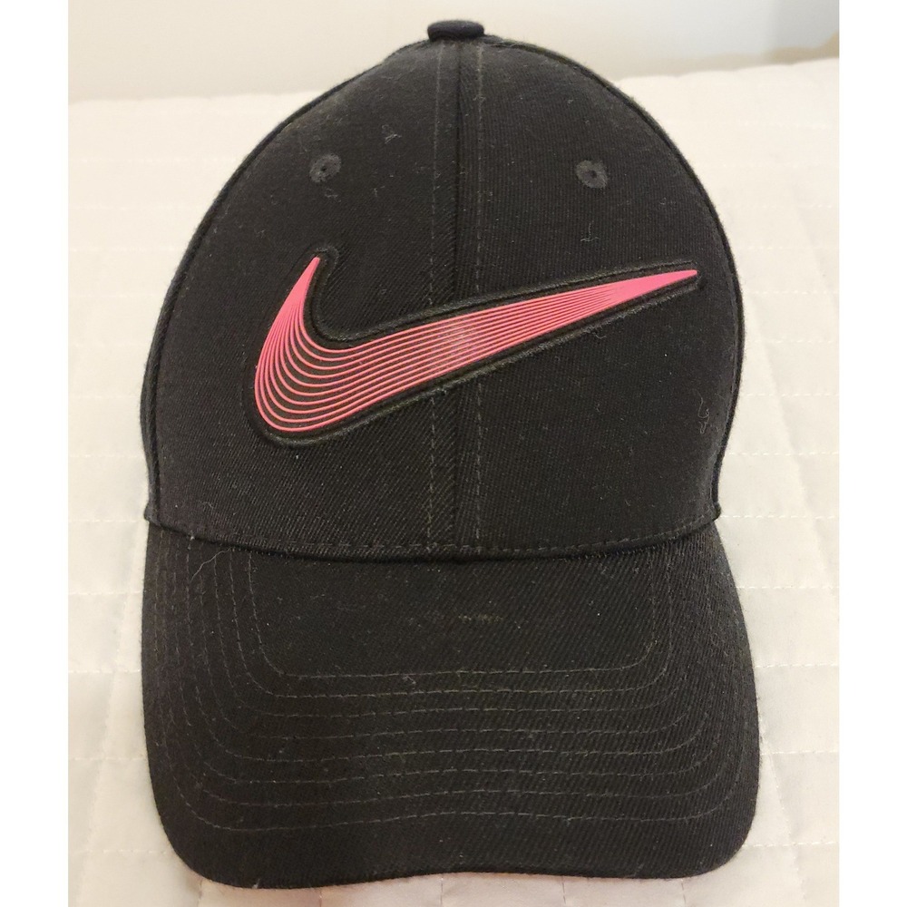 Nike Legacy91 Womens Baseball Black Cap Pink Swoosh Hat Streetwear Girly Grunge